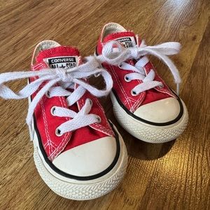 Red Toddler Converse Size 6